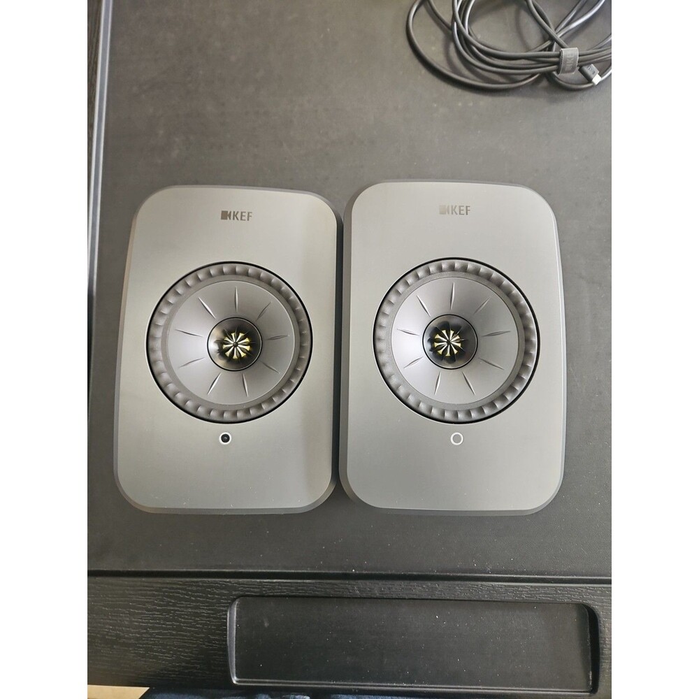 KEF LSX II LT Wireless Bookshelf Speakers Pair HDMI Bluetooth USB Graphite Grey